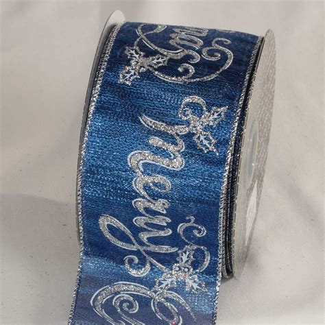 blue wired ribbon for christmas tree|decorative wired christmas ribbon.